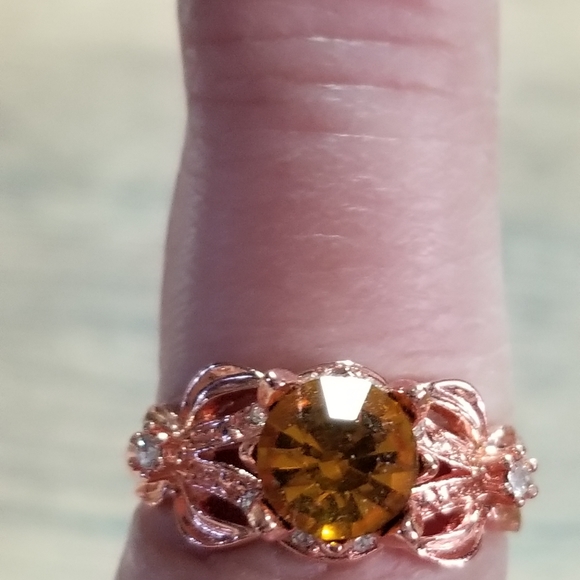 GOLD FILLED MORGANITE RING - Picture 4 of 9